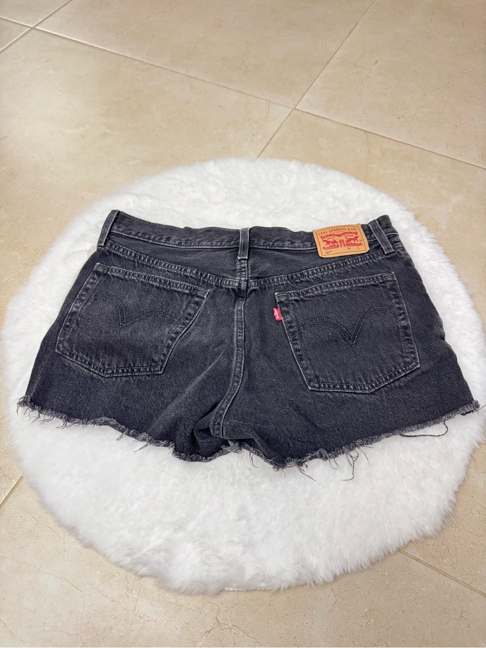 Levi's 501 Women's Black Denim Cutoff Shorts Size 30